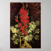 Poster Vase avec Glaïeuls, Œillets de Vincent van Gogh (Devant)