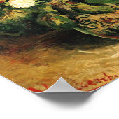 Poster Vase avec Hollyhocks (F235) Van Gogh Art (Coin)