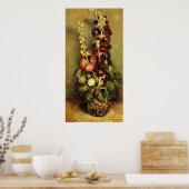 Poster Vase avec Hollyhocks par Vincent van Gogh (Cuisine)