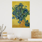 Poster Vase avec Irises par Van Gogh - La vie morte (Cuisine)