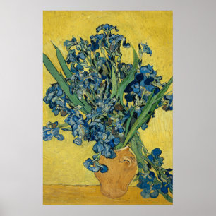 Poster Vase avec Irises par Van Gogh - La vie morte