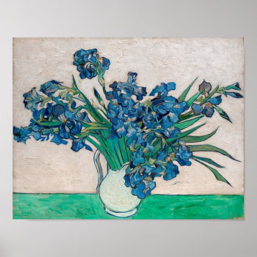 Poster Vase avec Irises, Van Gogh (Devant)