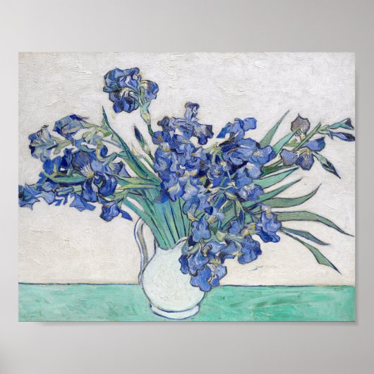 Poster Vase avec Irises Vincent van Gogh (Devant)