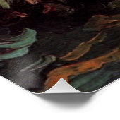 Poster Vase avec Myosotis et Peonies par Vincent van Gogh (Coin)