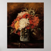 Poster Vase avec Œillets par Vincent van Gogh (Devant)