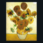 Poster Vase Avec Quinze Tournesols Par Vincent Van Gogh<br><div class="desc">A ma connaissance,  ces images sont du domaine public et sont censées être libres d'utilisation sans restriction aux Etats-Unis. Veuillez me contacter si vous découvrez que ces images ne sont pas du domaine public.</div>