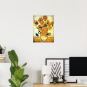 Poster Vase avec quinze tournesols par Vincent van Gogh (Bureau à domicile)