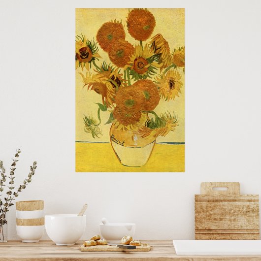 Poster Vase avec quinze tournesols, Van Gogh Art (Cuisine)