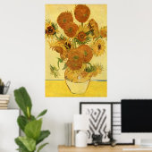 Poster Vase avec quinze tournesols, Van Gogh Art (Bureau à domicile)