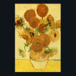 Poster Vase avec quinze tournesols, Van Gogh Art<br><div class="desc">Vie morte : Vase avec Quinze Tournesols, Vincent van Gogh. Arles, août 1888. Huile sur toile, 93 x 73 cm. National Gallery, Londres. F 454, JH 1562 Vincent Willem van Gogh (30 mars 1853 - 29 juillet 1890) était un artiste postimpressionniste néerlandais. Certains de ses tableaux sont maintenant parmi les...</div>