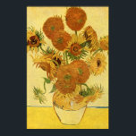 Poster Vase avec quinze tournesols, Van Gogh Art<br><div class="desc">Vie morte : Vase avec Quinze Tournesols, Vincent van Gogh. Arles, août 1888. Huile sur toile, 93 x 73 cm. National Gallery, Londres. F 454, JH 1562 Vincent Willem van Gogh (30 mars 1853 - 29 juillet 1890) était un artiste postimpressionniste néerlandais. Certains de ses tableaux sont maintenant parmi les...</div>