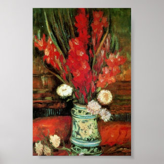 Poster Vase avec Red Gladioli Van Gogh Art