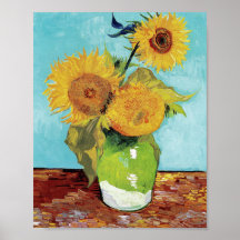 Vase avec trois tournesols par Vincent Van Gogh