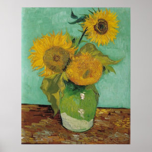 Poster Vase avec trois tournesols, Vincent van Gogh