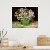Poster Vase avec Zinnia Flowers par Vincent van Gogh (Cuisine)