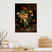 Poster Vase avec Zinnias et Geraniums, Vincent van Gogh (Cuisine)