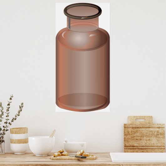 Poster Vase bouteille en verre (Cuisine)