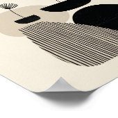 Poster Vase d'art abstrait neutre (Coin)