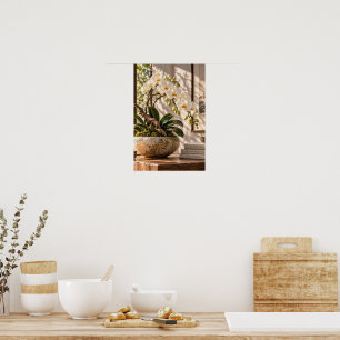 Poster Vase de Fleur de Cerisier Rose Élégant Vintage – R