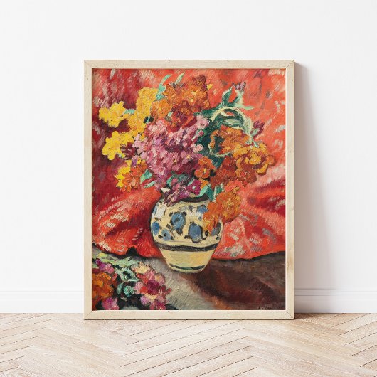 Poster Vase de Fleurs à la Draperie Rouge | Louis Valtat