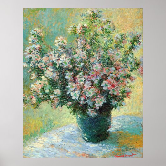 Poster Vase de fleurs Art raffiné Claude Monet (Devant)