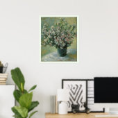 Poster Vase de fleurs par Claude Monet (Bureau à domicile)