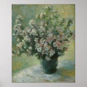 Poster Vase de fleurs par Claude Monet (Devant)