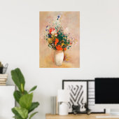 Poster Vase de fleurs par Odilon Redon (Bureau à domicile)