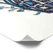 Poster Vase de grenade à main de fleurs (Coin)