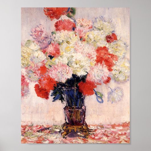 Poster Vase De Peonies Par Claude Monet (Devant)