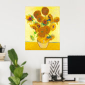 Poster Vase de quinze tournesols, Van Gogh (Bureau à domicile)