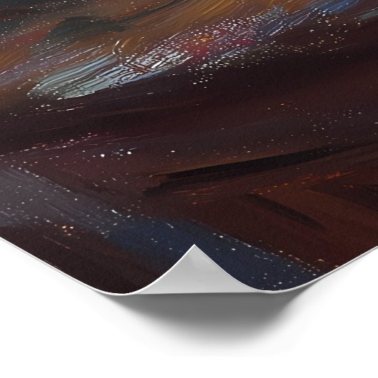 Poster Vase de roses roses par fenêtre - Art impressionni (Coin)