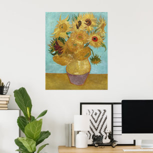 Poster Vase de tournesols de Vincent van Gogh