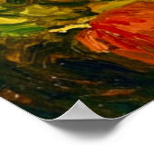 Poster Vase de Van Gogh avec bleuets et coquelicots (Coin)
