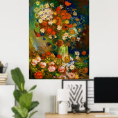 Poster Vase de Van Gogh avec bleuets et coquelicots (Bureau à domicile)