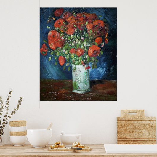 Poster Vase de Van Gogh avec des pavots (Cuisine)
