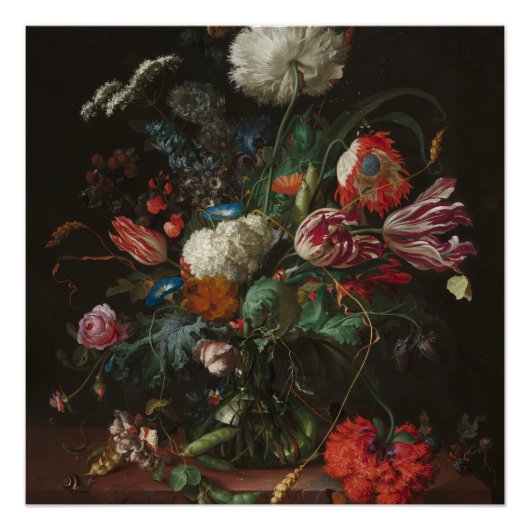 Poster Vase des fleurs - Jan Davidsz. de Heem (Devant)