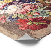 Poster Vase des fleurs par Jan van Huysum (Coin)