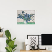 Poster Vase d'Iris Violets de Van Gogh Peinture Florale (Bureau à domicile)