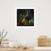 Poster Vase en fruit (Keuken)
