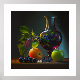 Poster Vase en fruit