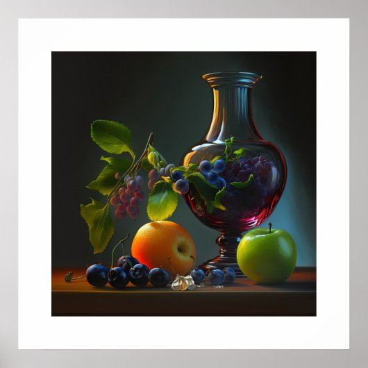 Poster Vase en fruit (Voorkant)