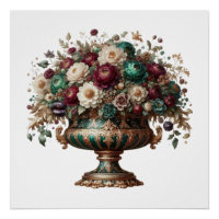 Vase floral de Bavière victorien