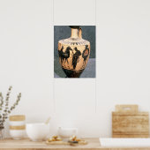 Poster Vase grenier à silhouette noire, Ve siècle av. J.- (Cuisine)