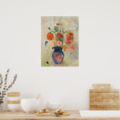 Poster Vase large avec fleurs par Odilon Redon (Cuisine)