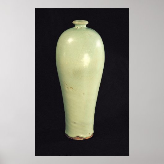 Poster Vase 'Meiping' de juin avec un glaçage bleu-vert (Devant)