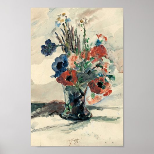 Poster Vase mit Blumen | Lovis Corinth (Devant)