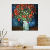 Poster Vase par Red Poppies Vincent van Gogh (Cuisine)