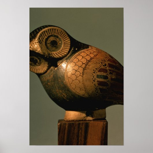 Poster Vase sous forme de hibou, Proto-Corinthien (Devant)
