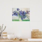 Poster Vase Still Life avec Irises par Vincent van Gogh (Cuisine)